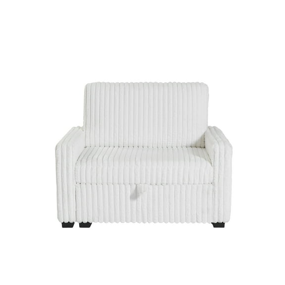 Living Room Chairs Living Room Upholstered Sofa with Fabric Surface/ Chesterfield Tufted Fabric Sofa Couch, Large-White,Accent Chairs