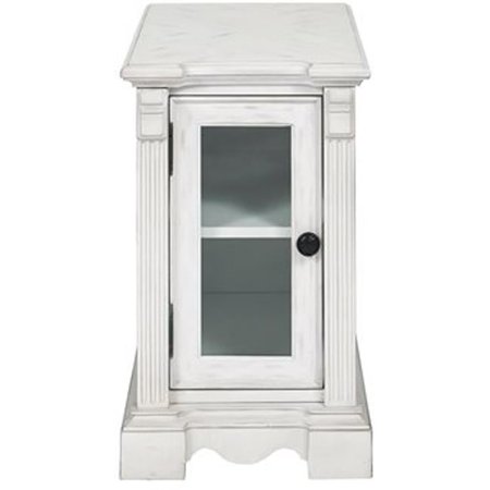 Living Room Chairside Cabinet, Chalk