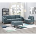 thumbnail image 1 of Living Room Classic 5pc Modular Sofa set 2x Armless Chair 2x Corner Wedge 1x Ottoman Mineral Morgan Fabric Cushion Couch, 1 of 9