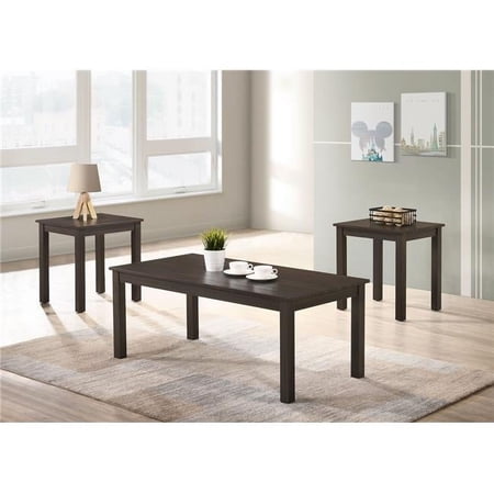 Living Room Cocktail Table & 2 End Tables, Brown - Pack of 3