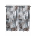 thumbnail image 1 of Living Room Curtains 72 Inches length, Gray Geometric Window Treatment Curtain Drapes, Modern Abstract Art Block Light Filtering Drapes for Bedroom Laundry Room, 52"x72", 2 Panels, 1 of 7