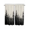 thumbnail image 1 of Living Room Curtains 72 Inches length, Mist Forest Window Treatment Curtain Drapes, Beige Farmhouse Vintage Nature Scenery Light Filtering Drapes for Bedroom Laundry Room, 52"x72", 2 Panels, 1 of 7