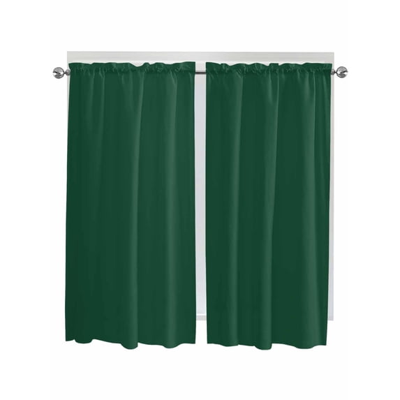 Living Room Curtains 72 Inches length, Pure Olive Green Window Treatment Curtain Drapes, Simple Solid Color Light Filtering Drapes for Bedroom Laundry Room, 52"x72", 2 Panels