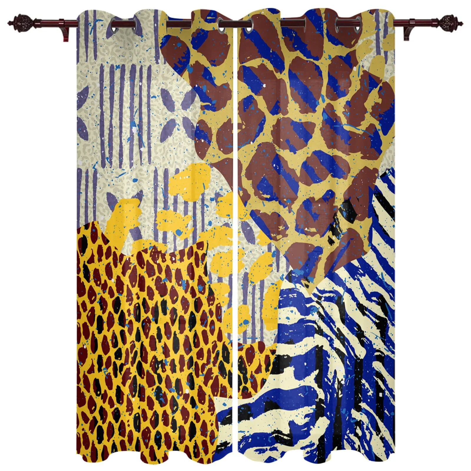 Living Room Curtains Animal Fur Zebra Home ration Curtains For The Room