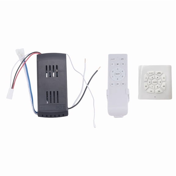Living Room DC Ceiling Fan Remote Controller 40W 6-Speed with Wall and Hand Remotes