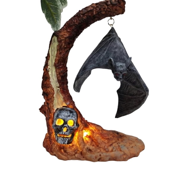 Living Room Decorations Battery Operated Lantern, Skull Bat Table Centerpiece, Halloween Party Decorations, Indoor Accent Decor