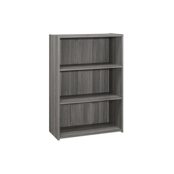 Living Room Display Shelves Bookshelf, Bookcase, 4 Tier, 36"h, Office, Bedroom, Grey Laminate, Transitional,Living Room Shelving Units