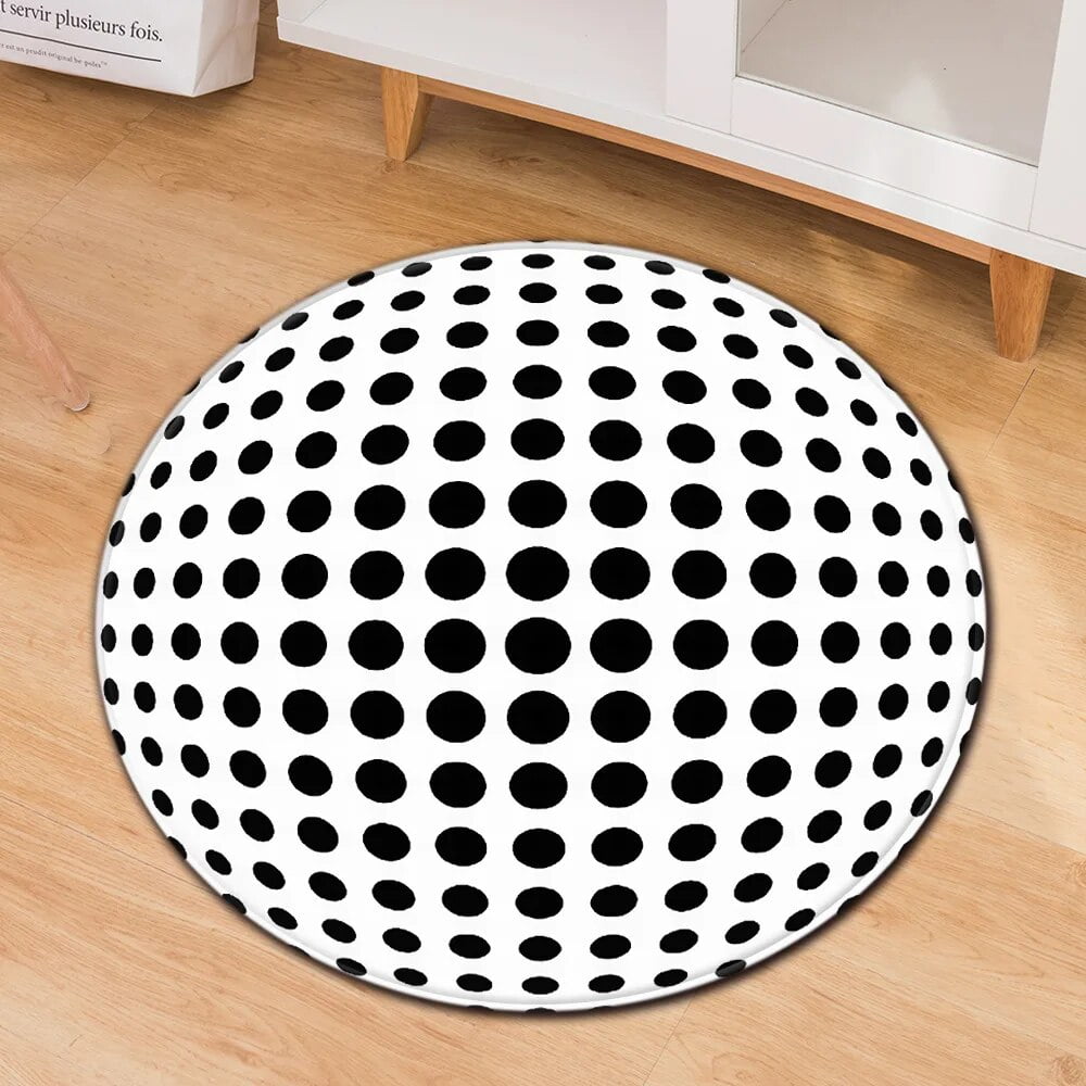 Living Room Door Mat Coffee Table Illusion Carpet Geometric Carpet
