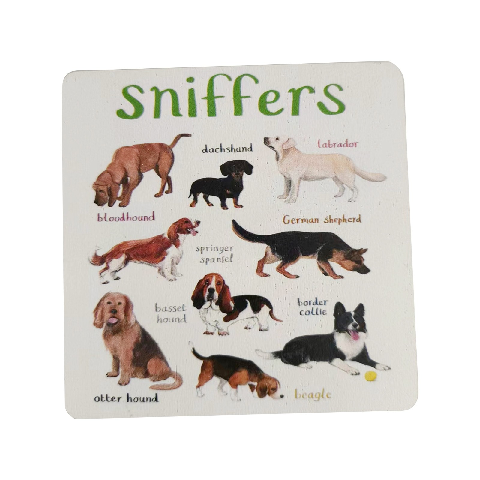 Living Room End Table Mats Cute Animal Theme Cup Pad Wooden Animal