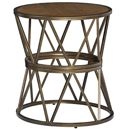 Living Room End Table, Sundance & Gold Metal