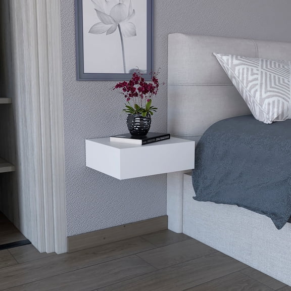 Living Room End Table With Huge Space For Drawer Storage - White, Saving White Side Generous Drawer, Area