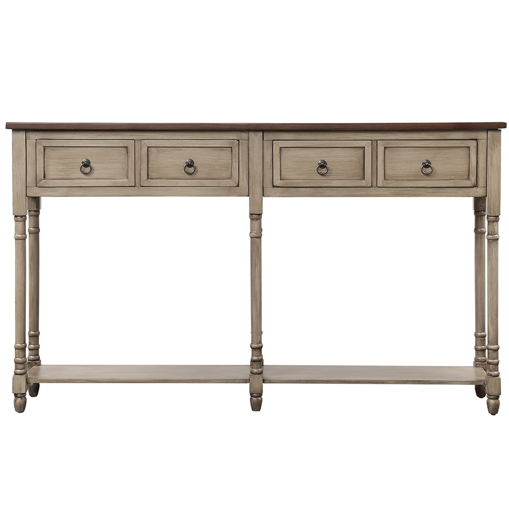Living Room Entryway Rectangular Console Sofa Table with Drawers Long ...