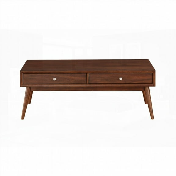 Living Room Furniture - 1pc Coffee Table in Retro Modern Style, Brown Walnut Veneer, Vietnam