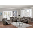 thumbnail image 1 of Living Room Furniture Power Motion Sofa Loveseat w Console Recliner Chair 3pc Reclining Sofa Set Modern Dark Coffee Leatherette, 1 of 10