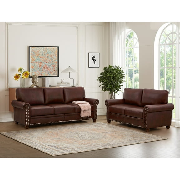 Living Room With Hidden Storage - 2+3 Sectional Burgundy Faux Leather, Elastic Band For Better Support Leather Storage: Solid Wood & Metal Framework, Comfortable Upholstery, Simple Assembly