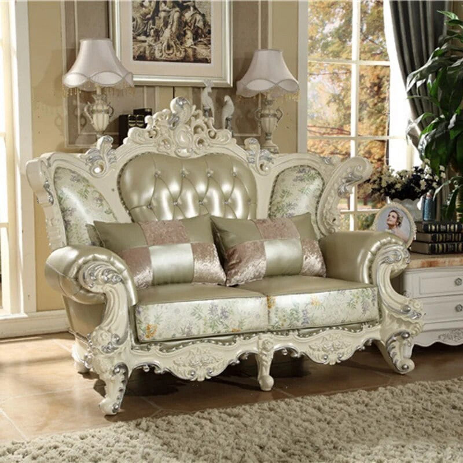 Living Room Hotel Lobby Carved Leather Sofa European Style Villa Sofa