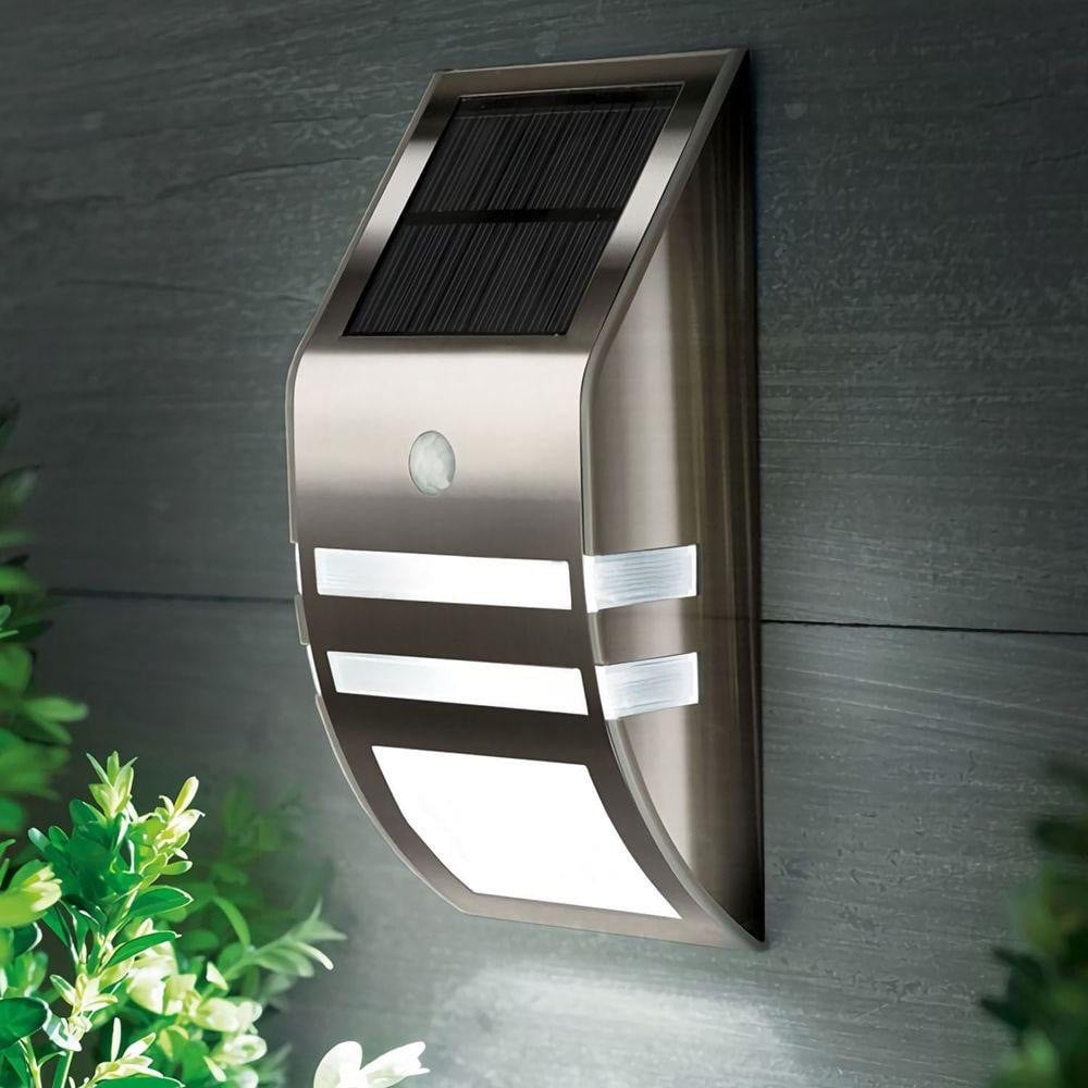 Living Room Lamps on Clearance 2LED Stainless Steel Solar Induction