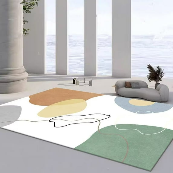 Living Room Light Luxury Carpets Simple Green Abstract Carpet Bedroom rative Rug Hall Sofa Chair Are