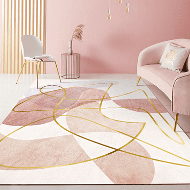 Living Room Modern Large Carpet Simplicity Geometric Carpets Cute Bedroom Soft ration Rug Non-slip C
