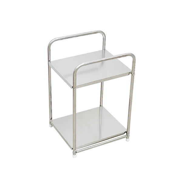 Living Room Organizers and Storage Simples Small Coffee Table Sofa Cabinet Table Side Cabinet Bedside Cabinet Storage Rack Stainless Steel 2 Layer Storage Rack Small Furniture Easy to Assemble