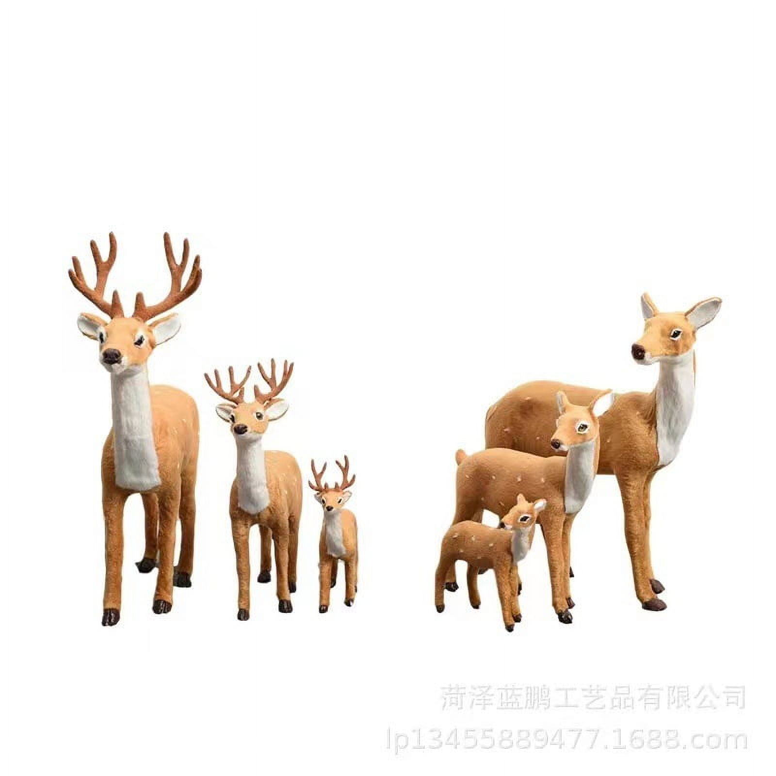 Living Room Plastic Elk Statue Bedroom Reindeer Decor Office Desktop
