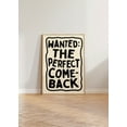 thumbnail image 1 of Living Room Print, Wall Art, Bold Typographic Prints, Colourful Wall Prints, Wanted, The Perfect Comeback, Cool Wall Decor, Typography Home Decor #1443, 8x12 UNFRAMED, 1 of 3