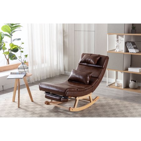 Living Room Rocking Chair, Glider Rocker Wooden Living Room Chair for Nursey