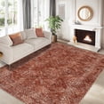 thumbnail image 1 of Living Room Rug 5x7 Washable Rug for Bedroom Boho Geometric Non Slip Farmhouse Neutral Rugs Soft Throw Rugs Low Pile Stain Resistant Carpet for Office Nursery Dining Room 5'x7' Brick Red, 1 of 8