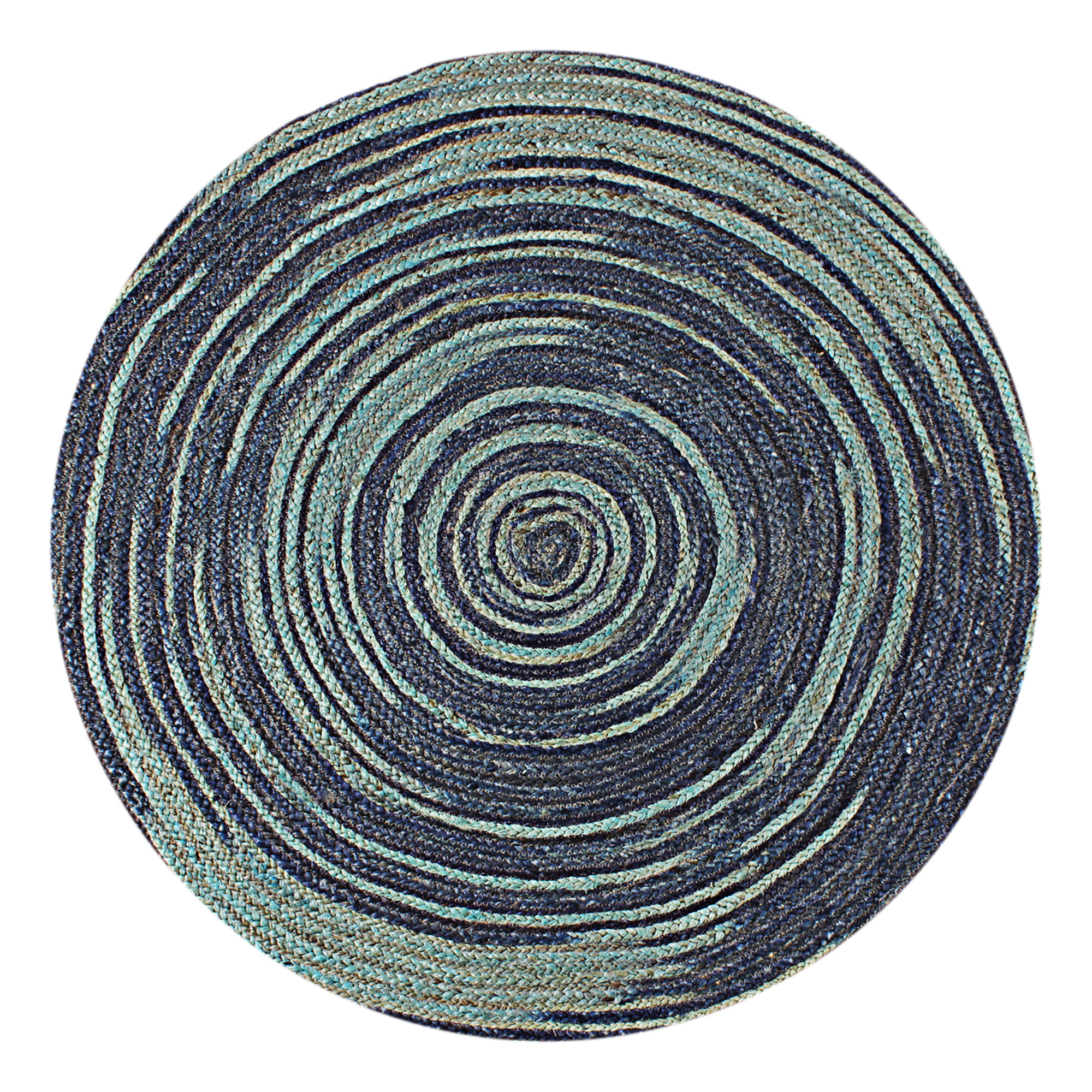 Living Room Rug Indian Handmade Jute Rug Outdoor Braided Rug Blue Rug