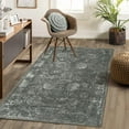 thumbnail image 1 of Living Room Rug Soft Entrance Rugs Indoor Dark Grey Distressed Throw Rugs With Rubber Backing Washable Farmhouse Neutral Area Rug For Bedroom Entryway Laundry Nursery Room, 1 of 8