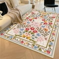thumbnail image 1 of Living Room Rug Washable Area Rug Floral Rugs With Rubber Backing Non-Slip Large Rugs For Living Room, Bedroom, Farmhouse, Dining Room 5x6ft, 1 of 6