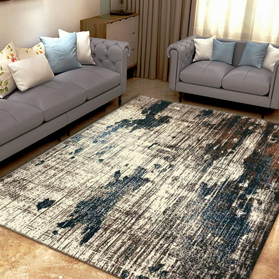 Living Room Rugs Indoor Area Rug Modern Abstract Vintage Rugs Square Carpet For Bedroom Bedsize Kitchen,Anti-Slip Runner Rugs Protectors Pads Floor Mats Machine Washable Rug