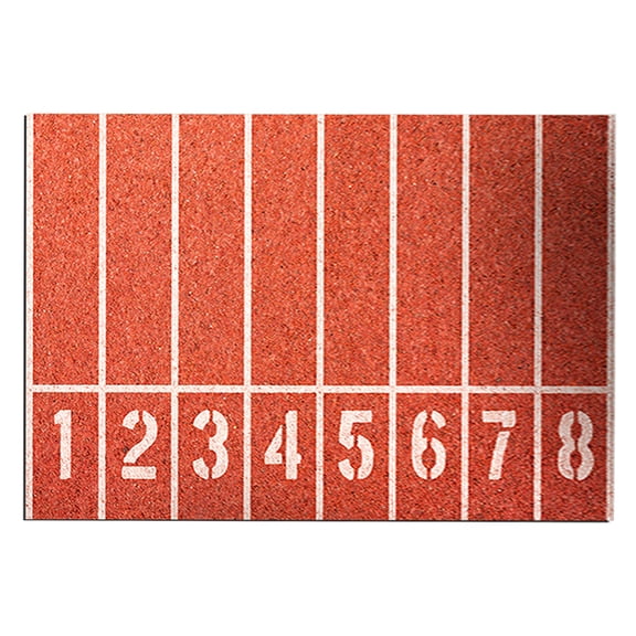 Indoor Football Field Game Rug Red 100x200cm, Bedroom Living Room Kitchen Entrance Tapete