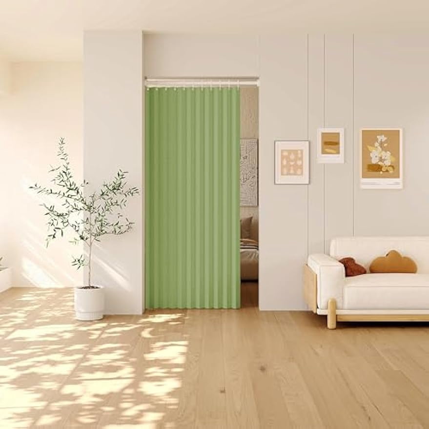 Living Room Screen, partition Curtain, Bedroom Modern Simple Room partition, Kitchen Folding Door Curtain, Privacy Shielding Without Punching Without rod