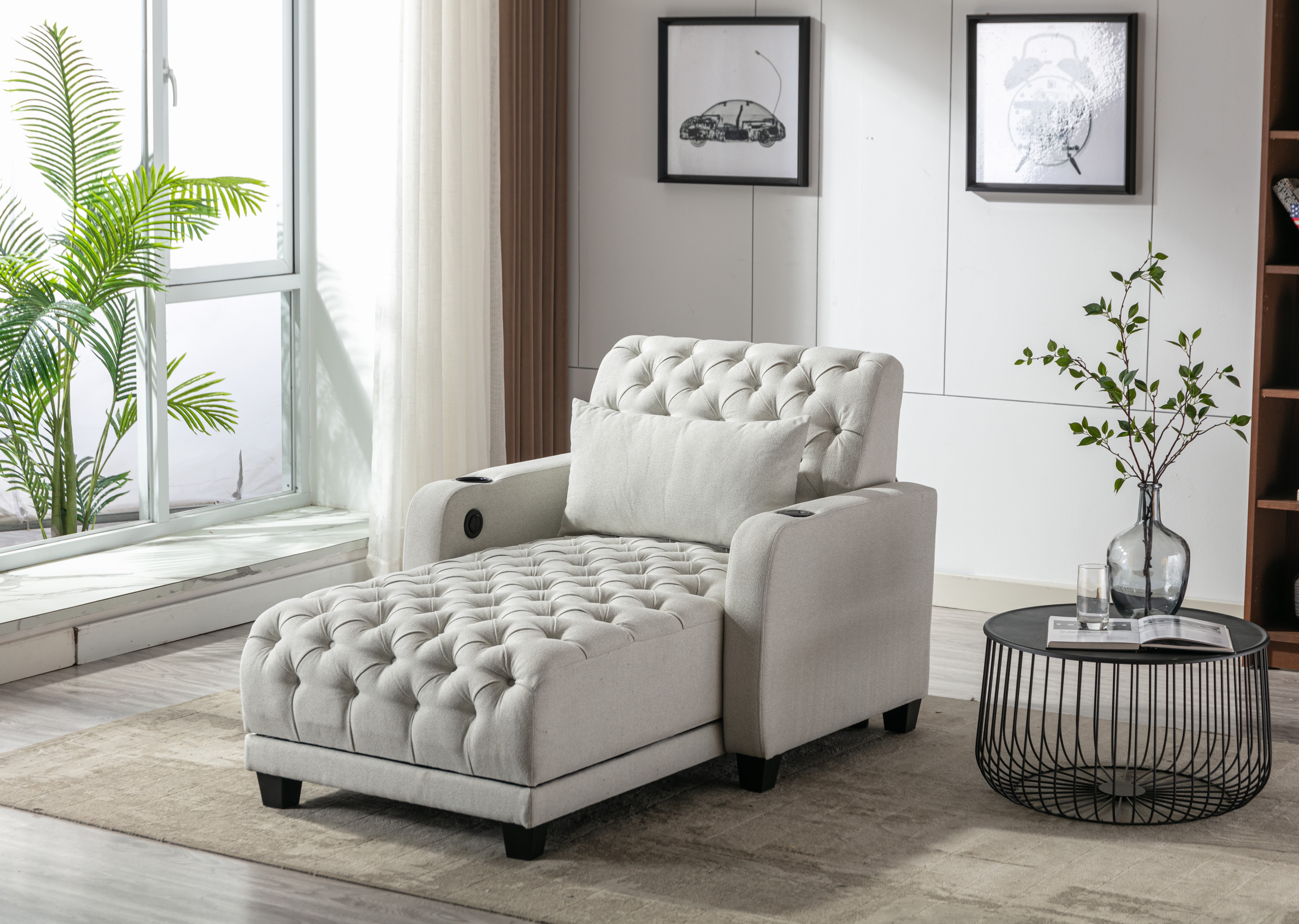 Living Room Sofa Modern On Tufted