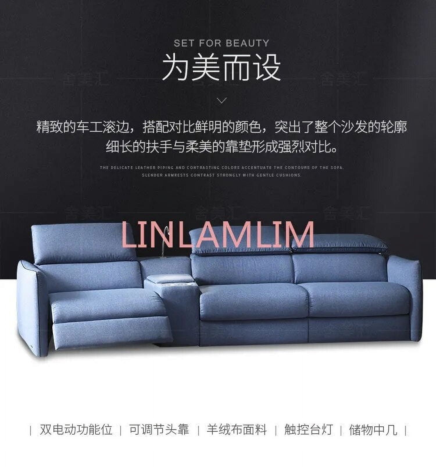 Living Room Sofa set 4 seater sofa recliner electrical couch linen
