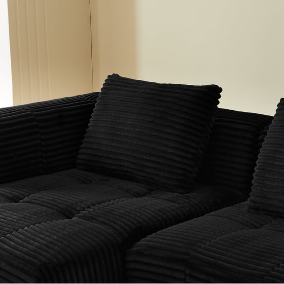 Living Room Sofas L-Shape Modular Compressed Couch,Cloud Sectional Sofa with Chaise Lounge,No assembly required,Upholstered Oversized Couches for Living Room,Apartment,Comfortable Sofas