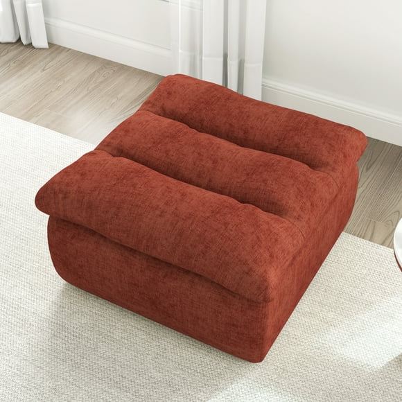 Living Room Sofas Lazy Floor Sofa,Modern armless and backless sofa chair,Comfy Accent Bean Bag Couch,suitable for living room bedroom office-Orange,Comfortable Sofas