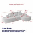 thumbnail image 1 of Living Room Sofas Modern Curved sofa ,Chenille Upholstered Sectional Sofa Couch Set,Modular 108.5" L Shaped Sectional Living Room Sofa Set With 3 Pillows,Free Combination Sofa Couch for Living Room,B, 1 of 1