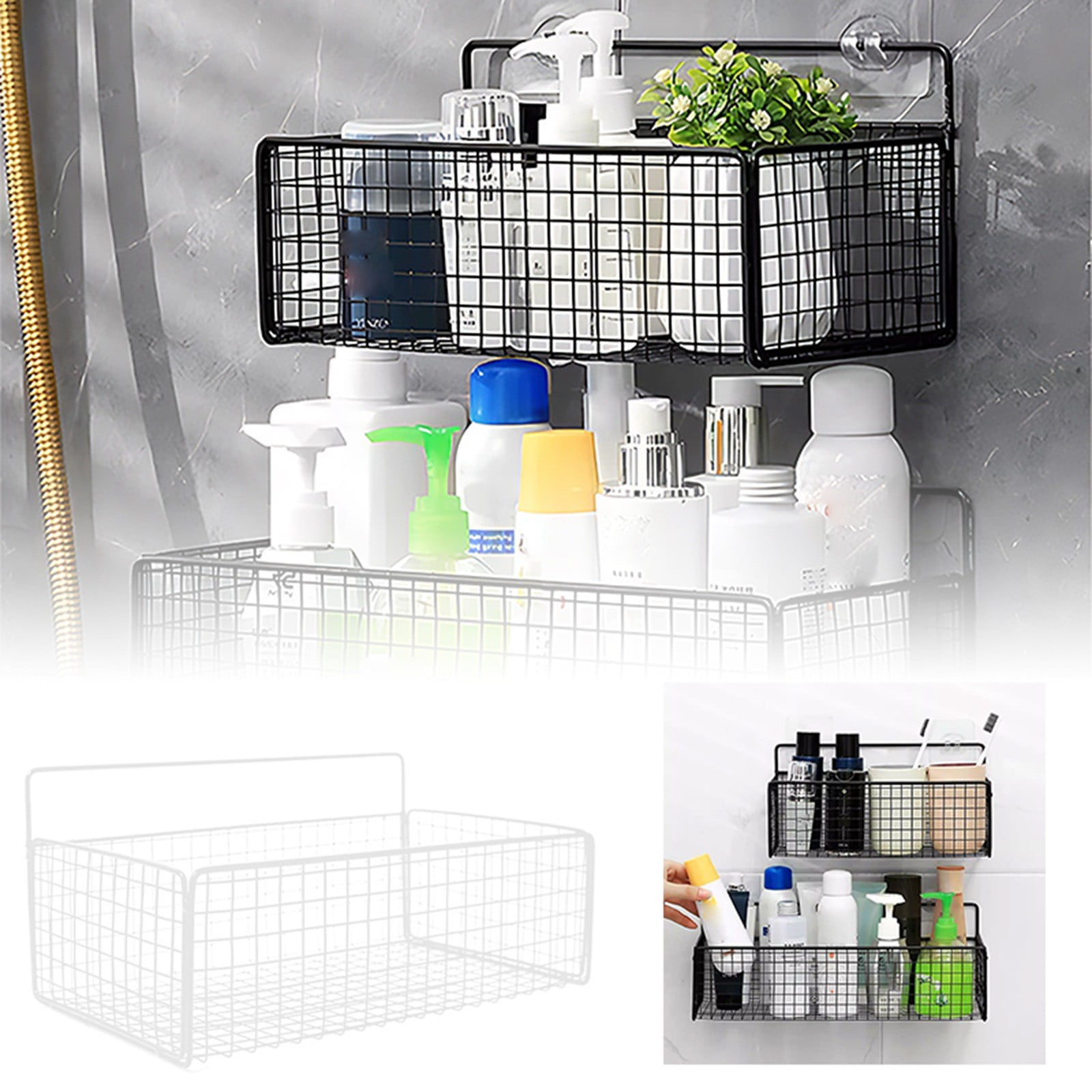 Living Room Storage Shelf Perforation Bathroom Shelf Toilet Wall