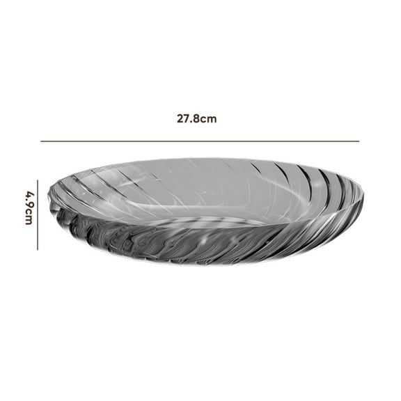 Living Room Table Fruit Bowl Transparent Snack Serving Bowl for Melon and Snacks with Large Opening and Thickened Design