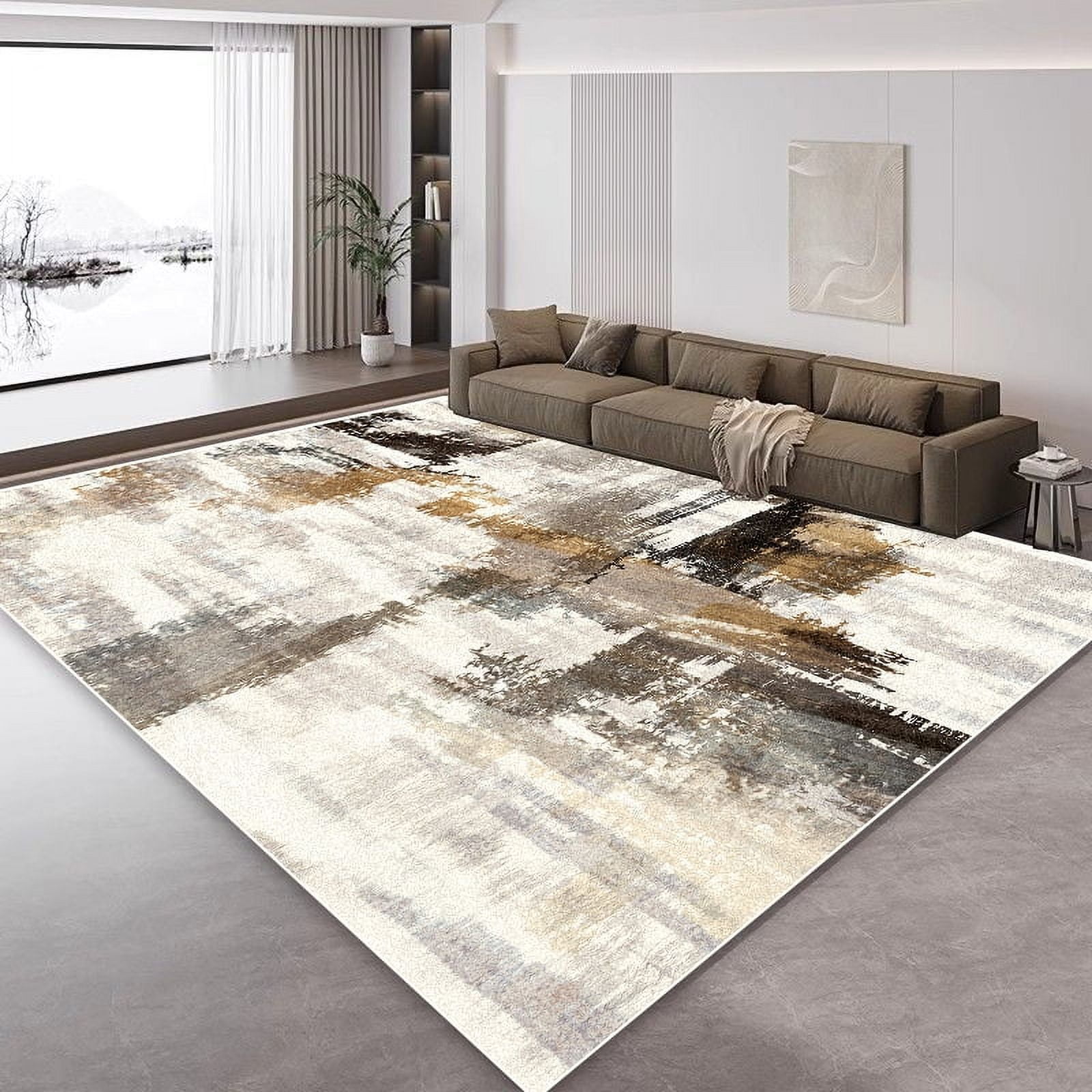 Living Room ration Grey Carpet Modern Home Abstract Carpet Light Luxury