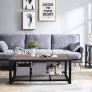 Living Rooms Natural Reclaimed Wood Console Coffee Platform, Industrial Style Solid Combination Accumulation, 44.88 In. Depth, 22.82 Width, 17.75 Height, 28.26 Lb Weightaggregateaccumulationportion