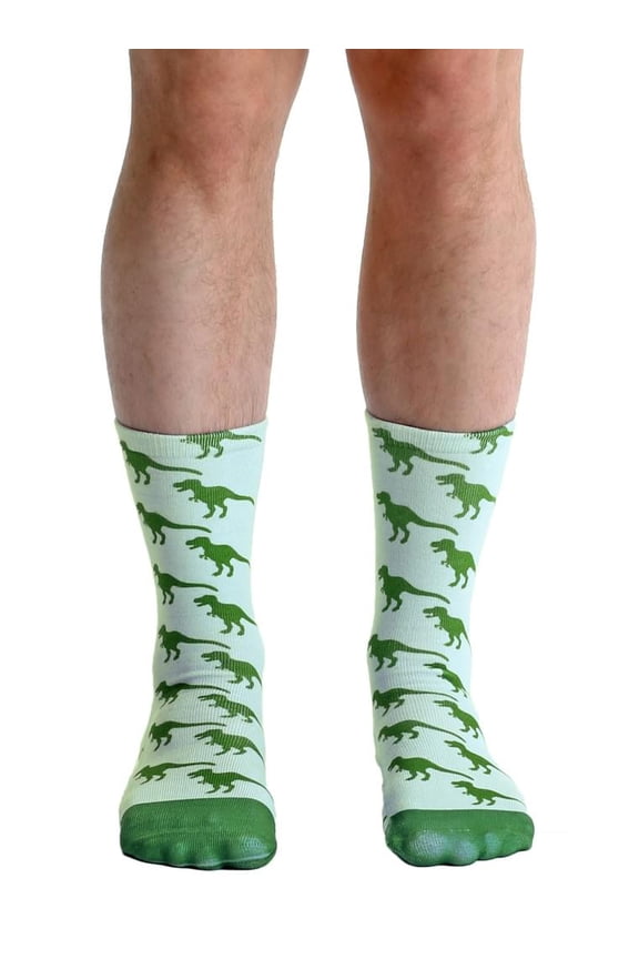 Photo Print Crew Socks: Dinosaur
