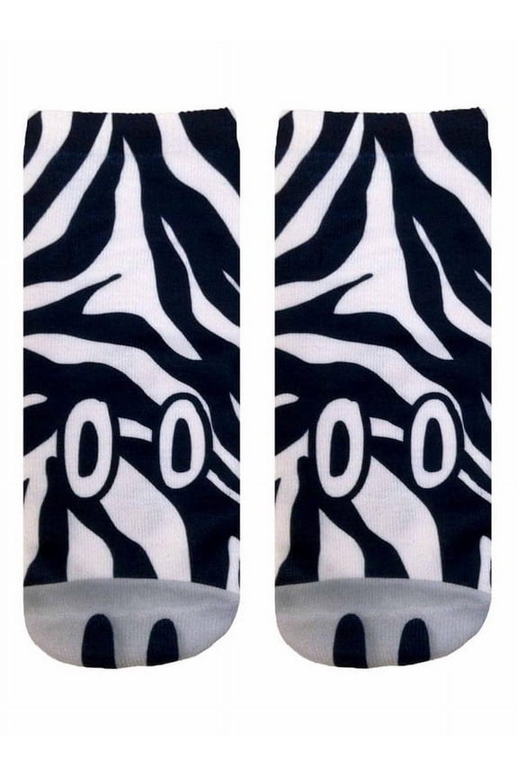 Zebra Photo Print Ankle Socks