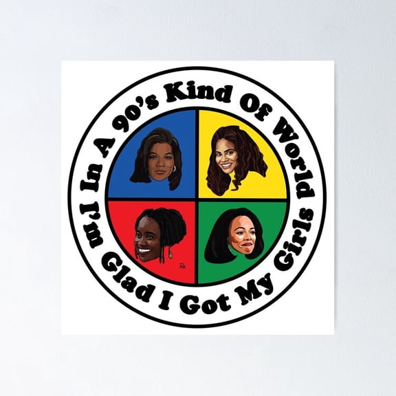 Living Single 90s Sitcom Comedy Wall Decor, Unframed Poster