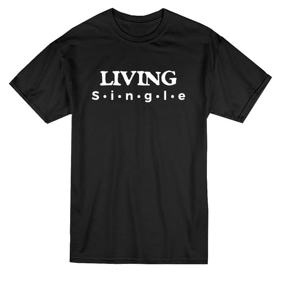 Living Single Graphic Quote Men Black T-Shirt, Male XX-Large