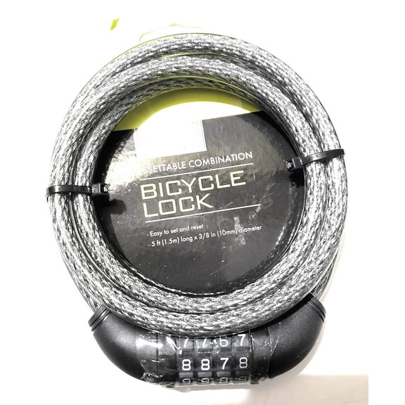 Living Solutions Resettable Combination Bicycle Lock