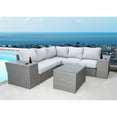 thumbnail image 1 of Living Source 8-piece Wicker / Rattan Sectional Set with Cushions in Gray, 1 of 4