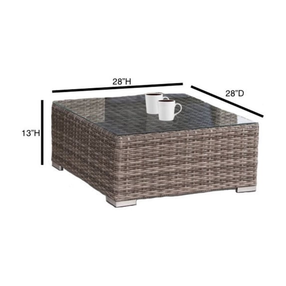Living Source Internaltional Wicker / Rattan 4 - Person Seating Group in Gray